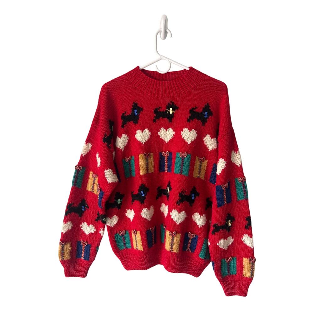 VTG Nordstrom Red Reindeer Christmas Sweater Extra Large